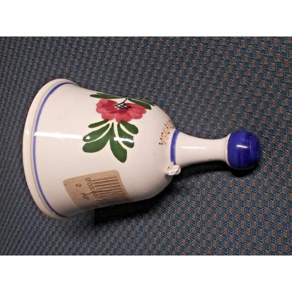 Tourist VILLAJOYOSA SOUVENIR Dinner Bell ceramic porcelain floral hand-painted - Picture 5 of 11